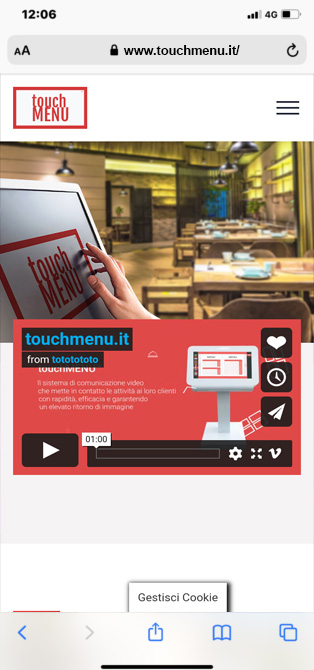 Interactive Minds - portfolio - Touch Menu
